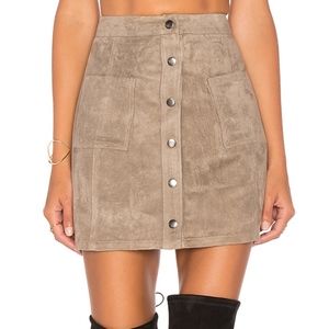 bb dakota jack callister faux suede skirt